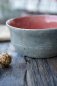 Preview: handgetöpferte rosa achatgraue Keramik Bowl
