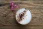 Preview: Handgefertigter Keramik Espressobecher – graublau braun mit zarten Sprenkeln
