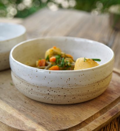 handgetöpferte Bowl Keramik Schale für Müsli, Suppe oder Salat
