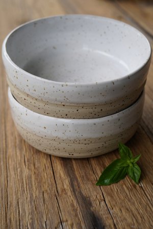 handgetöpferte Bowl Keramik Schale für Müsli, Suppe oder Salat